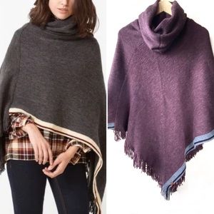 ROOTS Cabin Collection Turtleneck Poncho in Purple